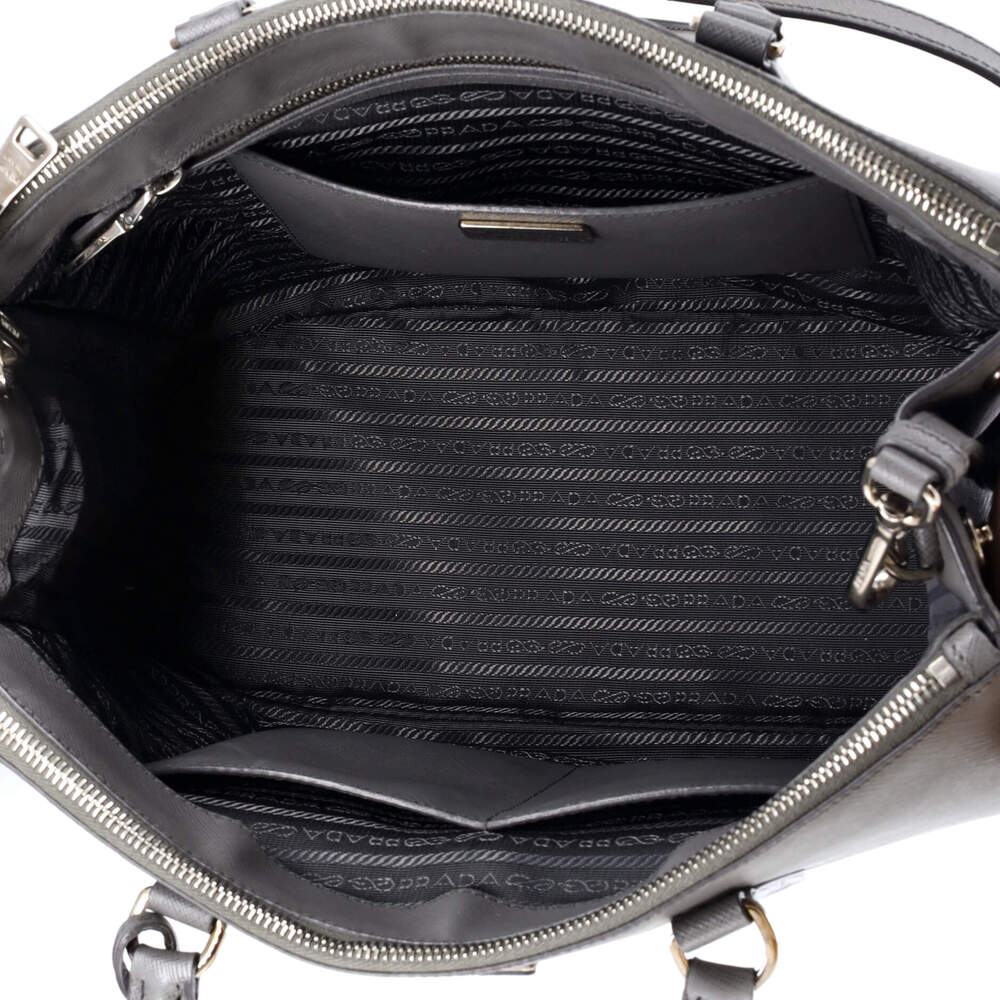Prada Double Zip Lux Tote Saffiano #260560P10B - Picture 5 of 7